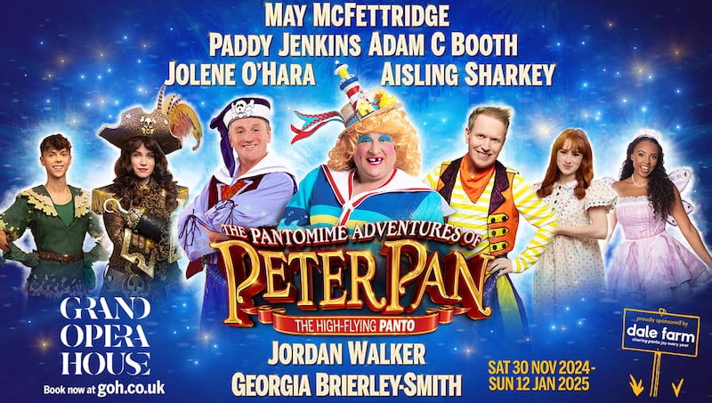 May McFettridge stars in The Pantomime Adventures of Peter Pan at Belfast's Grand Opera House this Christmas