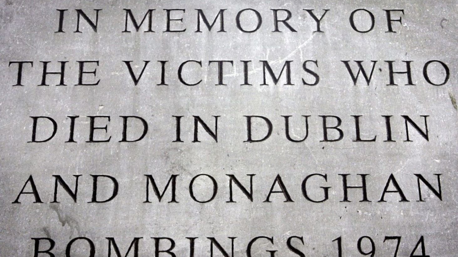 A memorial to those who died in the Dublin and Monaghan bombings stands in Dublin city centre
