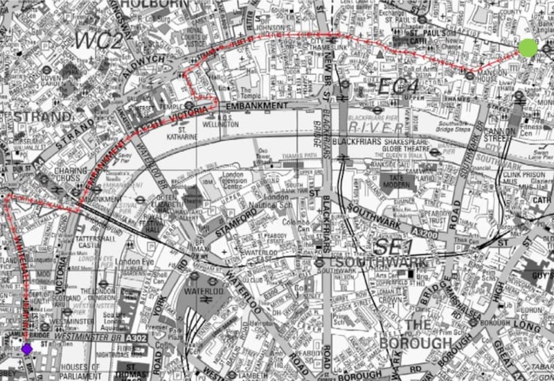 Any person participating in the pro-Palestine protest on Saturday must not deviate from the route specified on the map, the Metropolitan Police said.