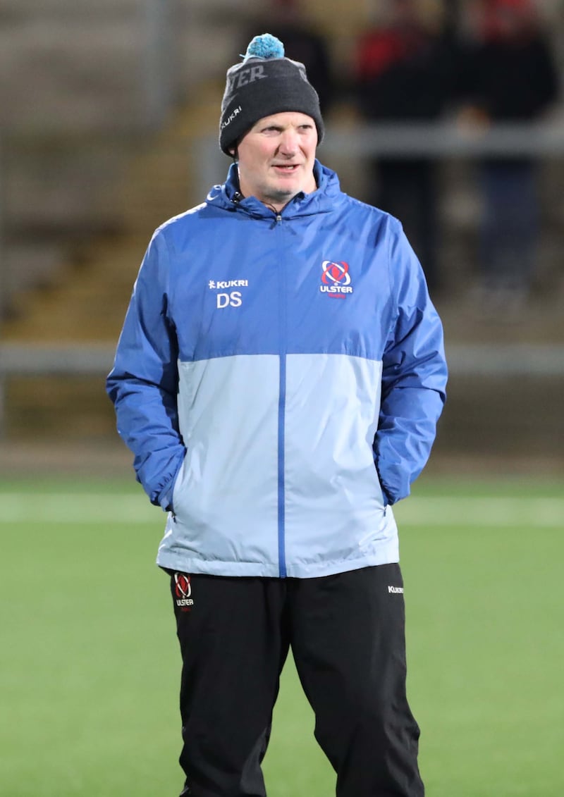 Ulster assistant coach Dan Soper during SaturdayÕs  URC match  against the Dragons at Kingspan Stadium.
Picture by Brian Little