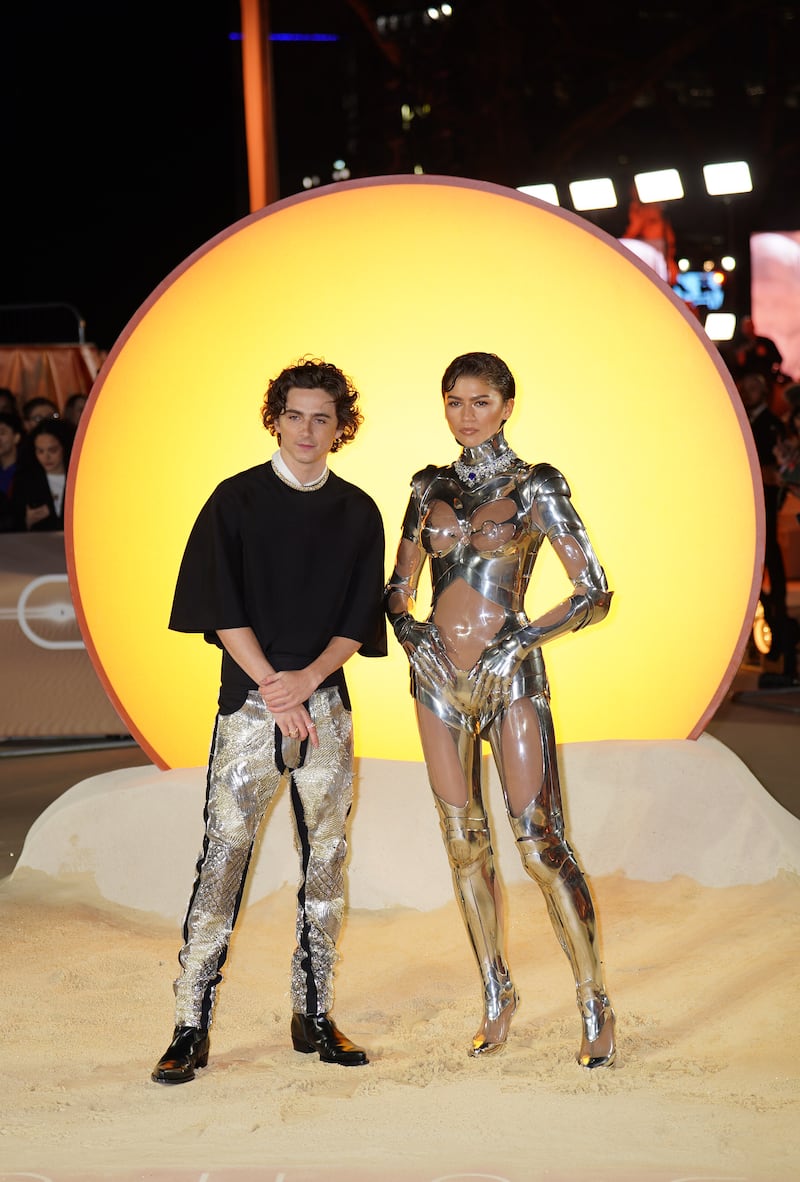 Timothee Chalamet and Zendaya arrive for the world premiere of Dune: Part Two