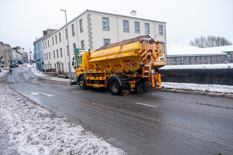 Press Eye - Belfast - Northern Ireland 1st March 2024 
Picture by Andrew Paton /PressEye

Gritters out on the roads in Enniskillen after heavy snow fall.

A snow warning is in force across counties Fermanagh, Tyrone, Armagh and parts of Derry.