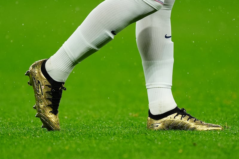 Harry Kane sported gold boots to mark his 100th cap