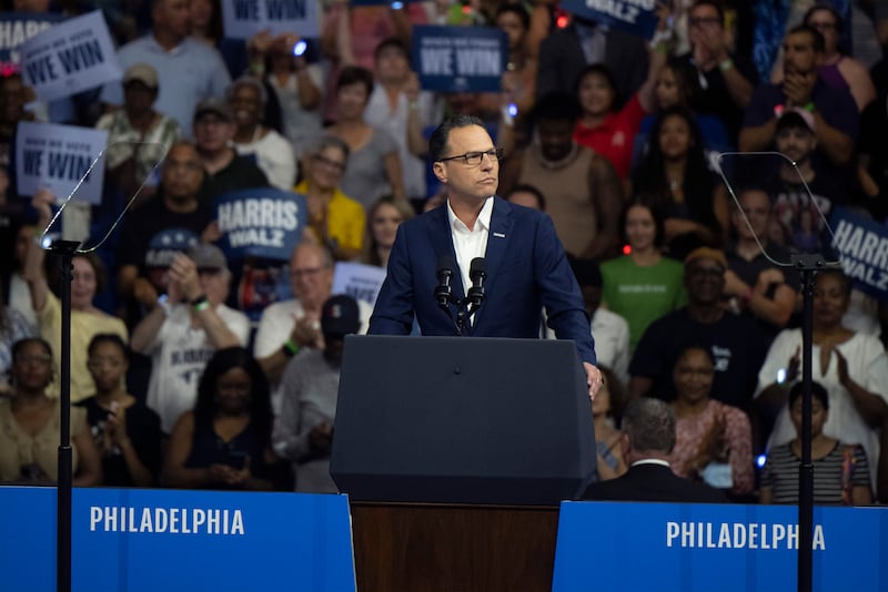 Pennsylvania governor Josh Shapiro had been thought as a potential to take on the role of running mate (AP)