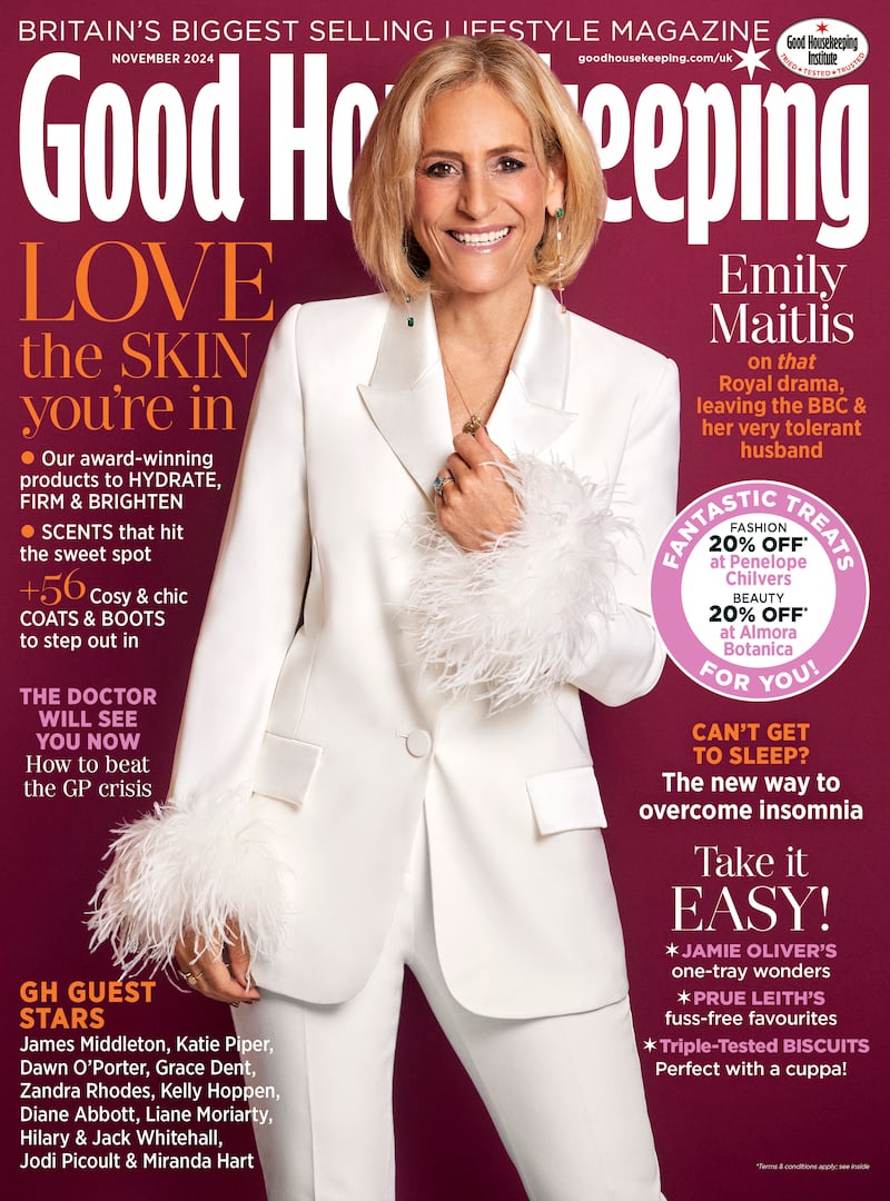 Emily Maitlis will appear on the cover of the November issue of Good Housekeeping