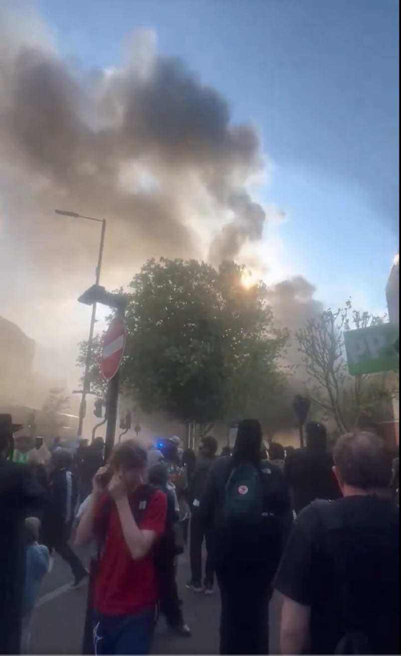 Hackney resident, Rosie Speirs, who filmed the blaze on Dalston Lane, Hackney, described the incident as ‘horrible’ (Rosie Speirs)