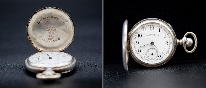 Theodore Roosevelt’s pocket watch was returned this week to the Sagamore Hill national historic site in New York (Jason Wickersty/National Park Service via AP)