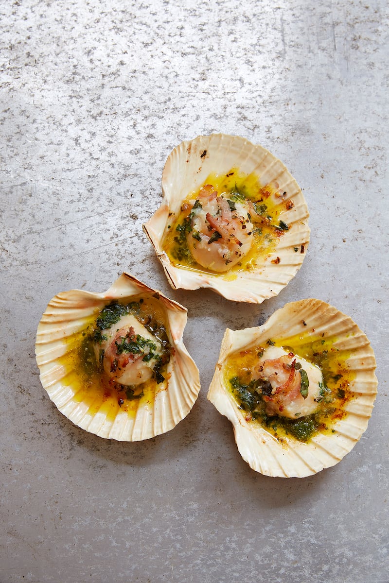 Niall McKenna's Baked Scallops, taken from his new book What's it all About?