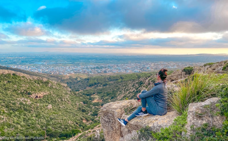 Steph Parker hiking in Al Huwariyah, Tunisia