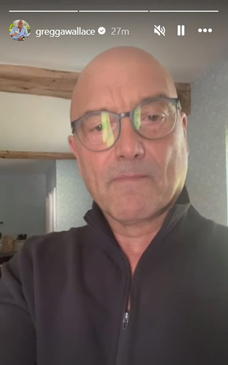 Gregg Wallace on his Instagram account