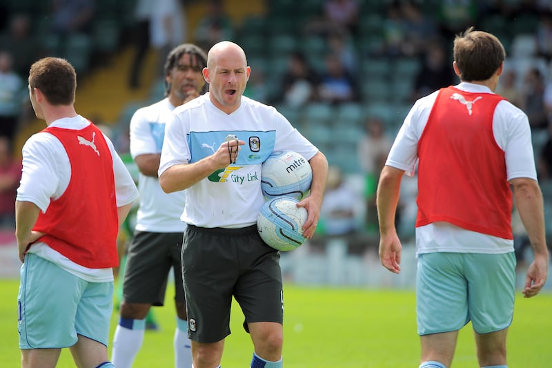 Carsley, centre, took his first steps into coaching at Coventry