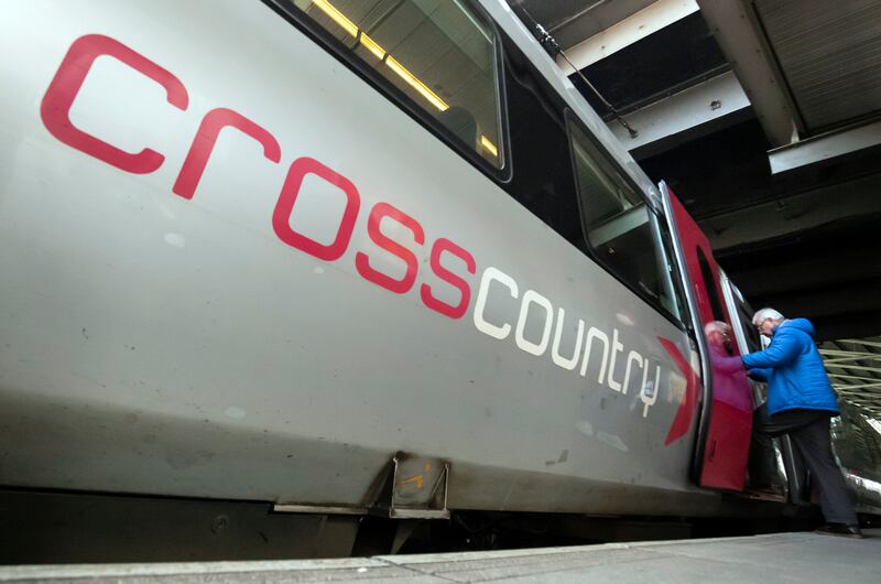 A CrossCountry train at Leeds train station