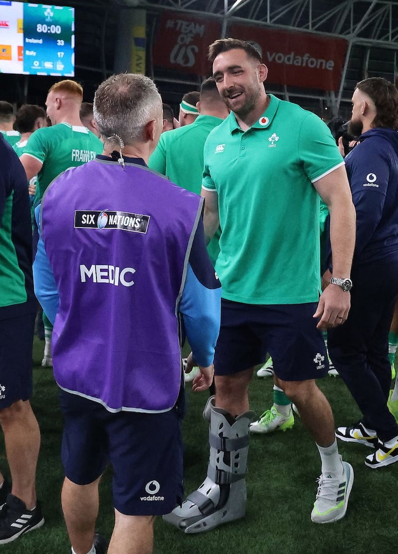 Ireland back-rower Jack Conan has not played since August 5