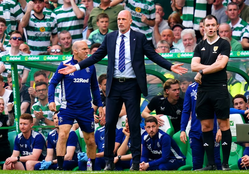 Rangers manager Philippe Clement could only watch on