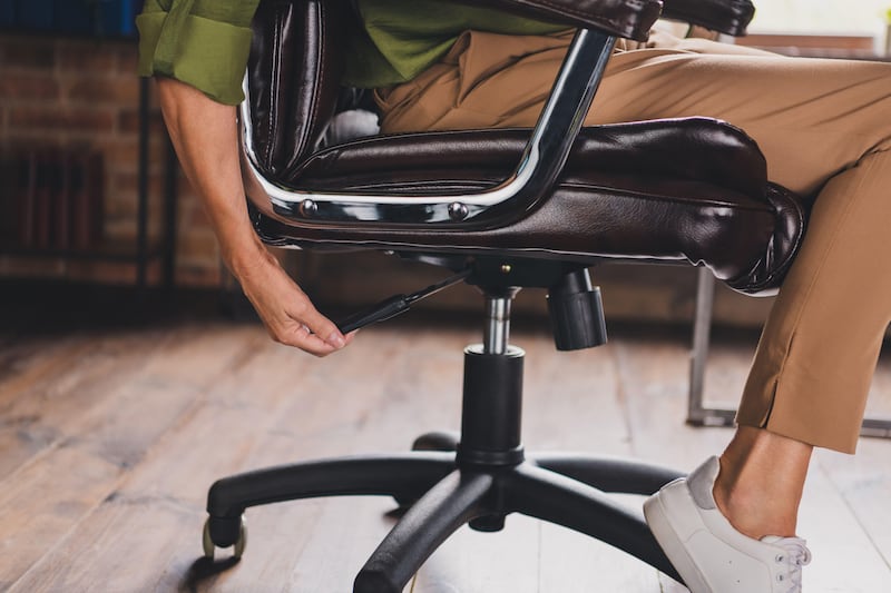 Adjust the height of your office chair