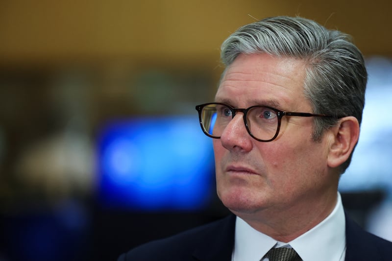 Prime Minister Sir Keir Starmer during his visit to Lambeth police headquarters in London