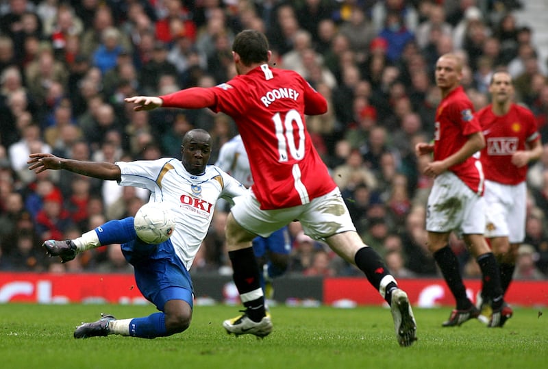 Lassana Diarra in action for Portsmouth