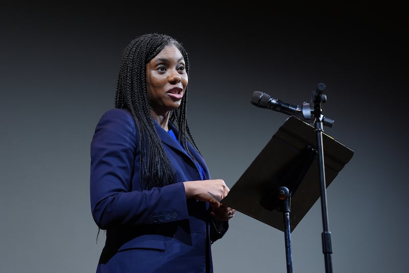 Conservative party leader Kemi Badenoch speaking at the Business Property Relief summit at the London Palladium