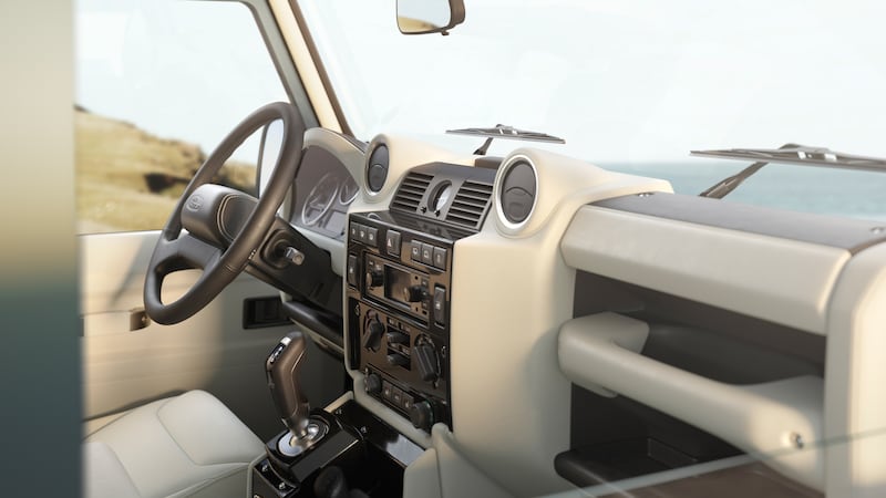 Inside, there is a 3.5-inch infotainment touchscreen that includes DAB radio and satellite navigation. (Land Rover)