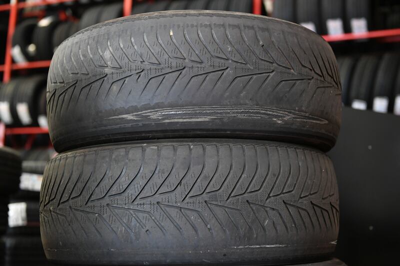The minimum tread depth in the UK for tyres is 1.6 mm – anything below 3 mm is an advisory on an MOT.