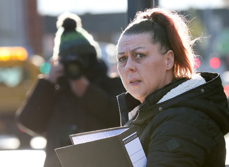 Stephanie McClelland, 36,  who is charged in connection with the Odhrán Kelly murder.
PICTURE COLM LENAGHAN