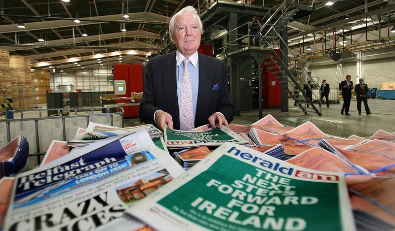 Tony O’Reilly’s northern media interviews included the Belfast Telegraph, Sunday Life and Sunday World newspapers.