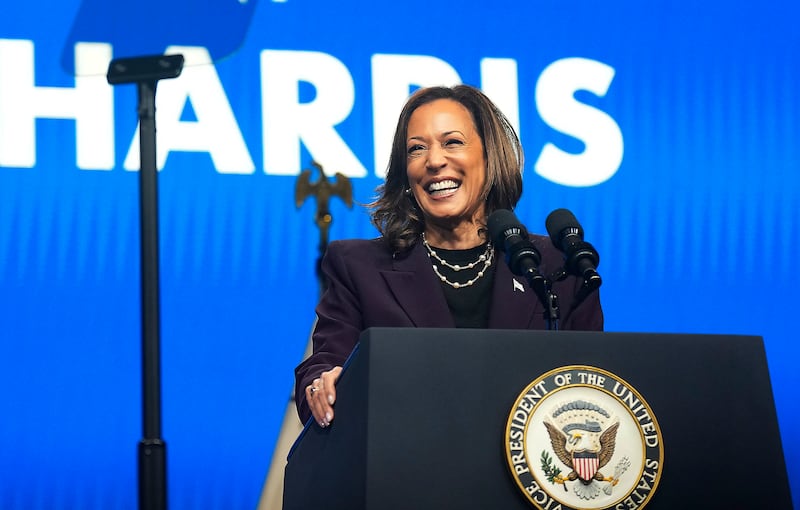 Vice president Kamala Harris (Elizabeth Conley/Houston Chronicle via AP)