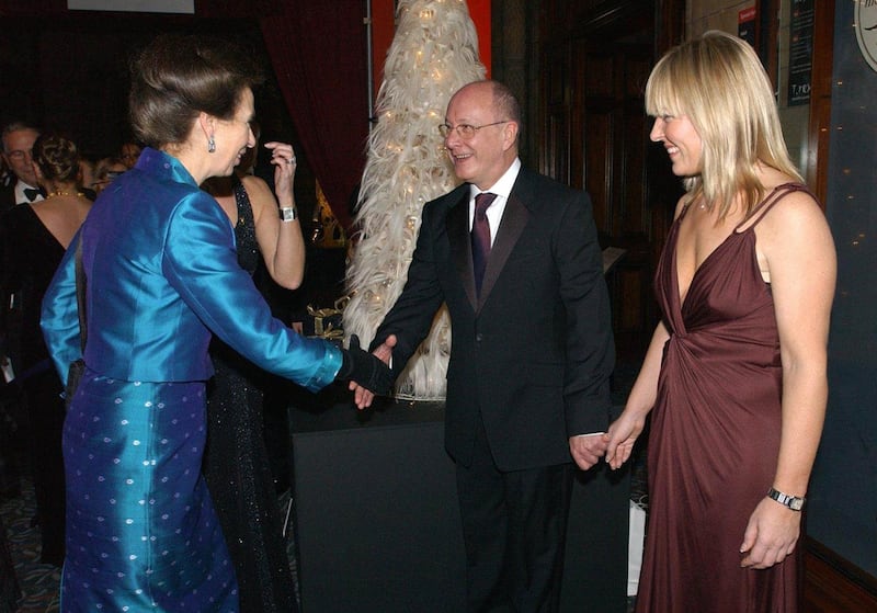 Trevor Sorbie meeting the Princess Royal in 2003