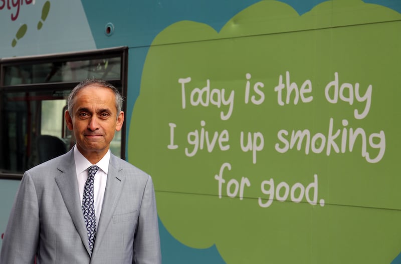 Professor Lord Ara Darzi during the launch of the London Health Commission’s London bus promoting the need to improve the health of Londoners