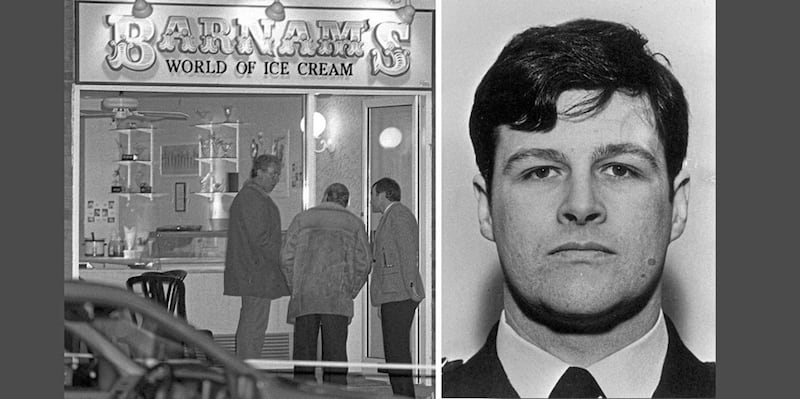 RUC constable John Larmour was shot dead at an ice-cream parlour on the Lisburn Road in south Belfast in 1988 