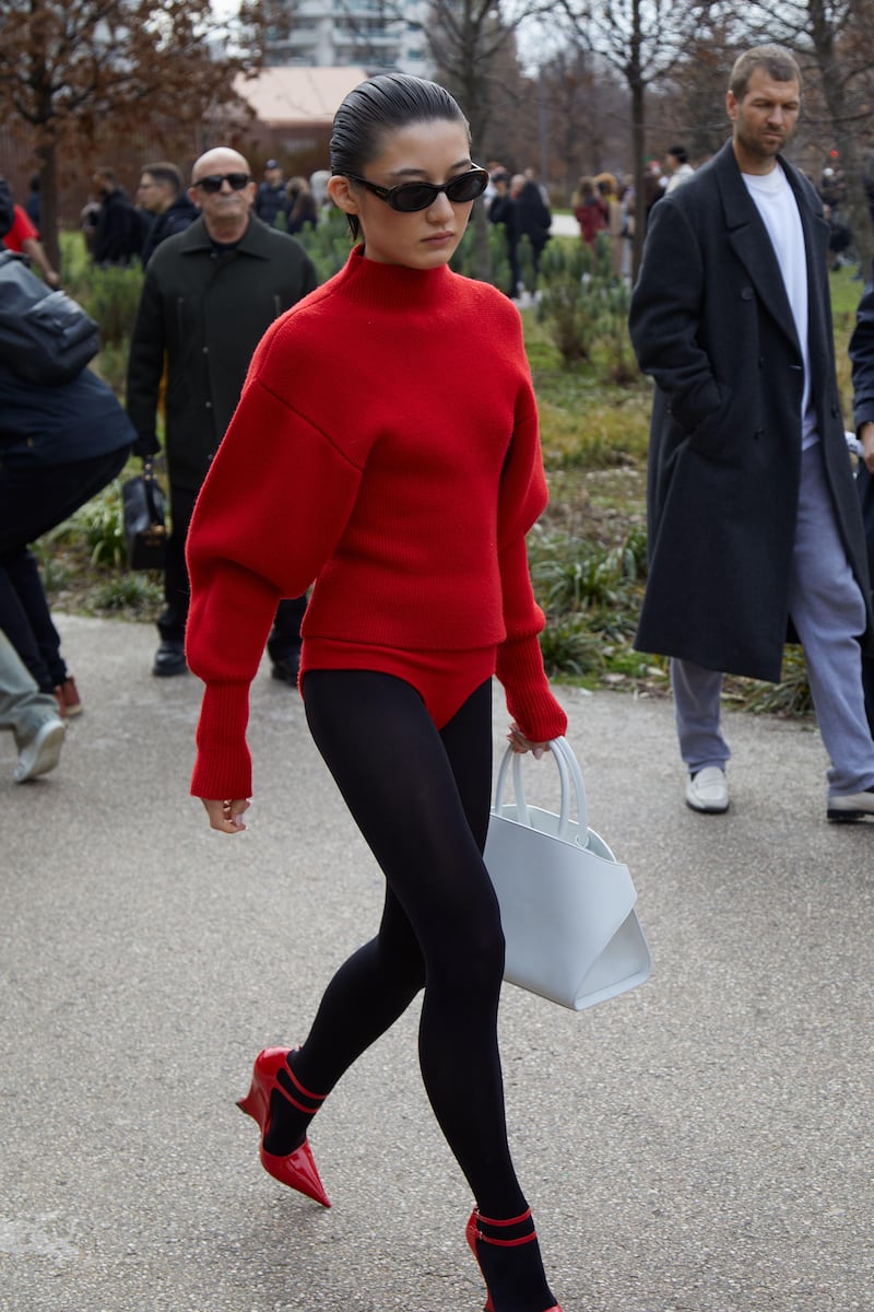 Pops of red was the colour of the season at Milan Fashion Week in January