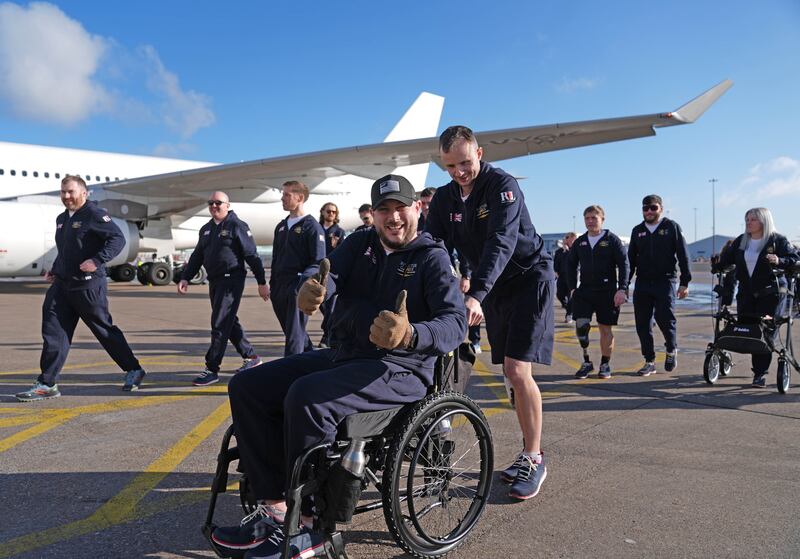 Neil Fellingham, of the Royal British Legion’s Team UK, at Birmingham Airport