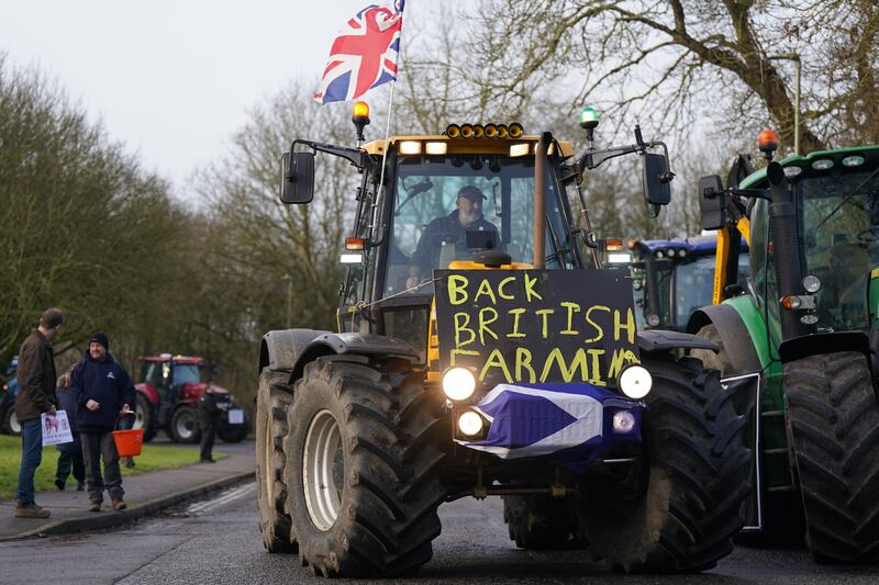 Farmers gathered to protest against Rachel Reeves’ budget