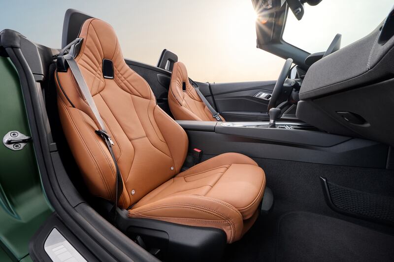 A tan leather interior is also new for the Z4. (BMW)