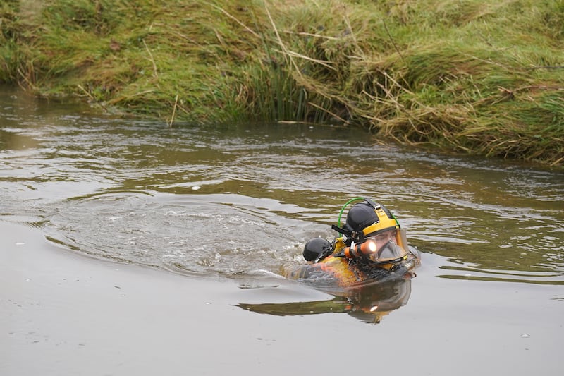 A police diver joined the major operation to find Tom Voyce