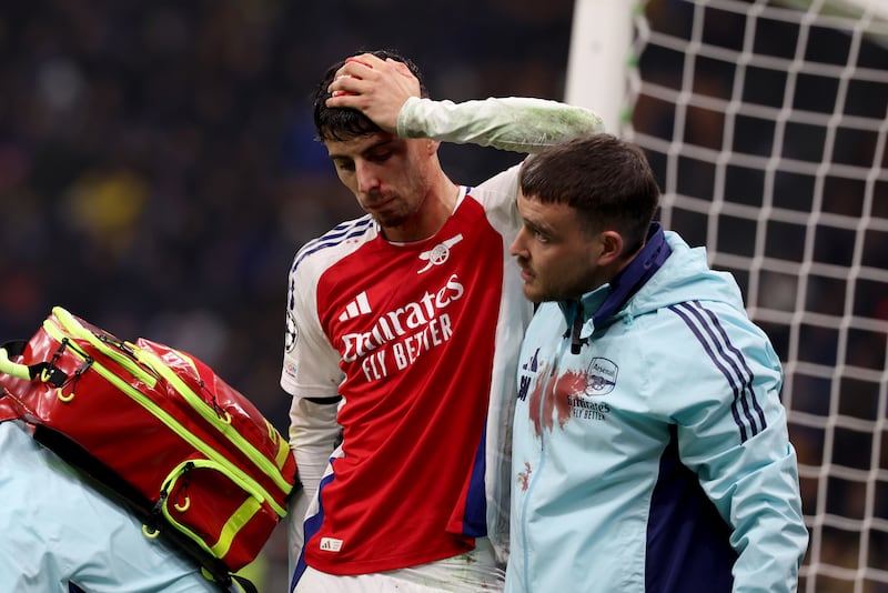 Kai Havertz suffered a head injury