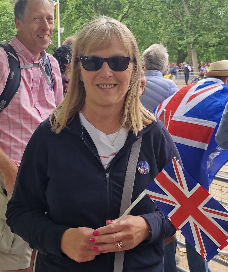 Jane Ing, 61, travelled from Yorkshire with her husband and a friend to witness the royal procession along The Mall