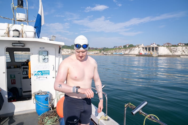 Mr Alexander’s last swim was in the North Sea