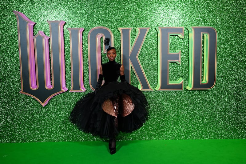 Cynthia Erivo attends the UK premiere of Wicked at the Royal Festival Hall, Southbank Centre in London.