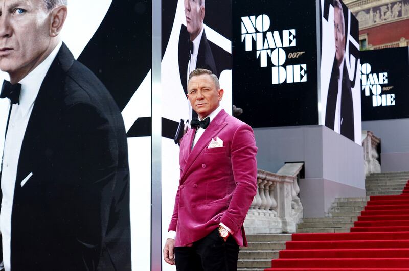 Daniel Craig at the premiere of No Time To Die, held at the Royal Albert Hall in London.