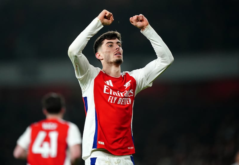 Kai Havertz celebrates scoring Arsenal’s side’s second goal