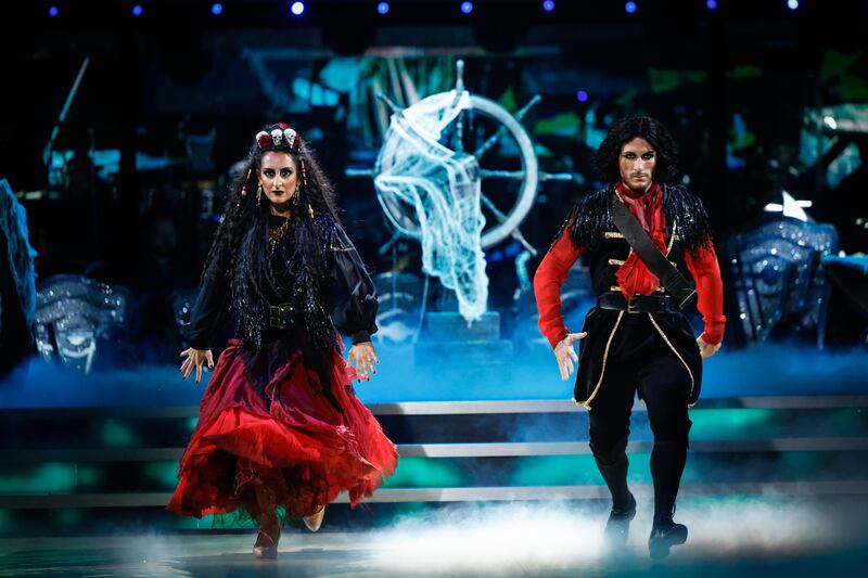 Dr Punam Krishan and Gorka Marquez during their Halloween routine on Strictly Come Dancing