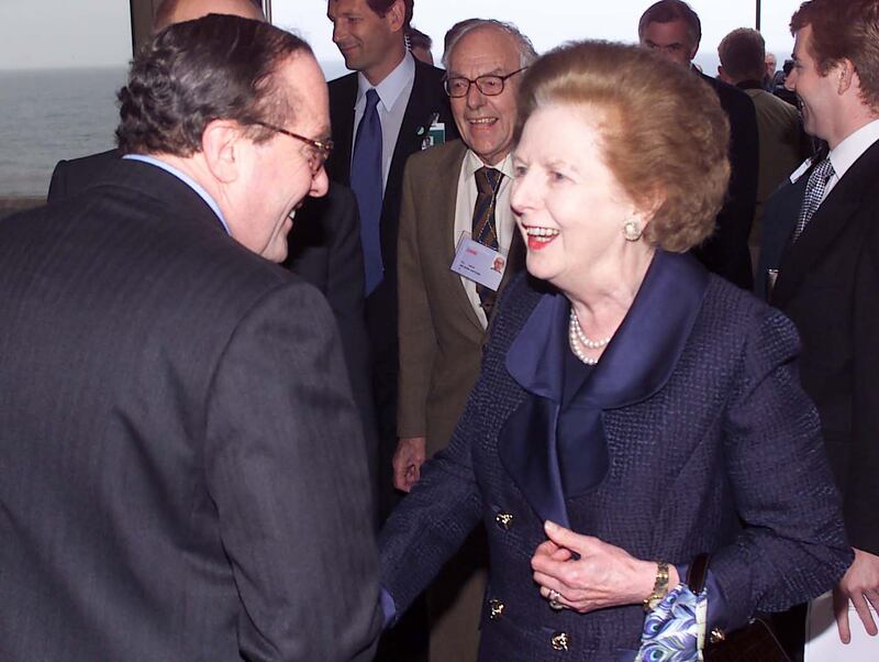 Margaret Thatcher with Michael Ancram