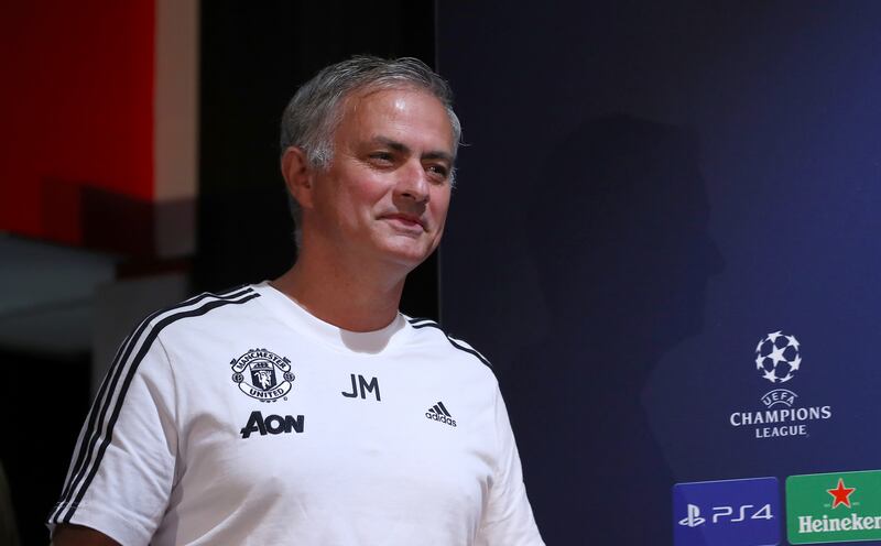 Jose Mourinho will face his former club Manchester United