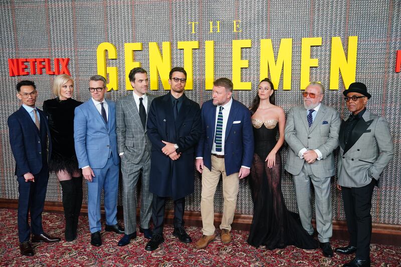 Joely Richardson was among those at the premiere of the Netflix series The Gentlemen at the Theatre Royal Drury Lane, London