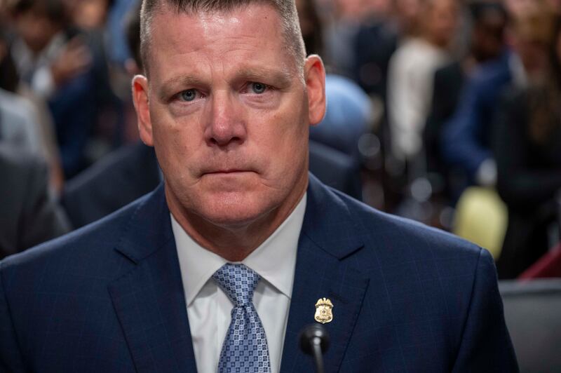 US Secret Service acting director Ronald Rowe testifies during the judiciary hearing (Kevin Wolf/AP)