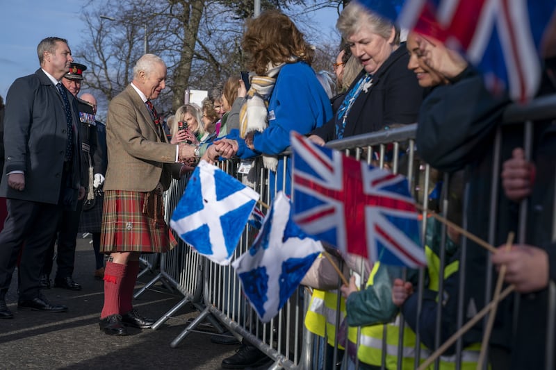 Charles took the time to shake hands with many of those gathered outside The Gate for his visit