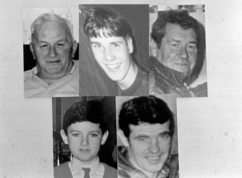 Those who died in the Sean Graham Bookmakers massacre include Jack Duffin, Peter Magee, William McManus, James Kennedy and Christy Doherty 