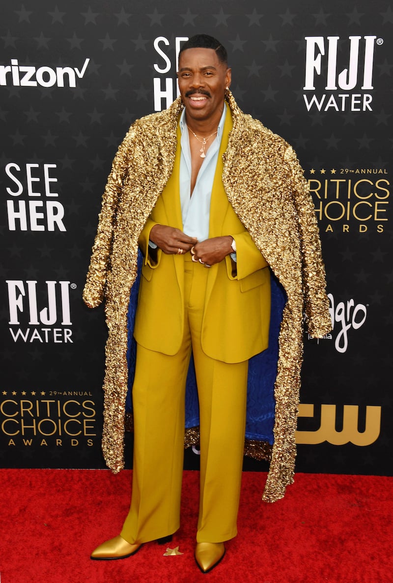 Colman Domingo wore a gold ensemble to the Critics Choice Awards in January