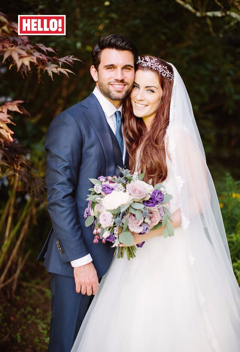 Eurovision’s Lucie Jones tearful as she ties the knot